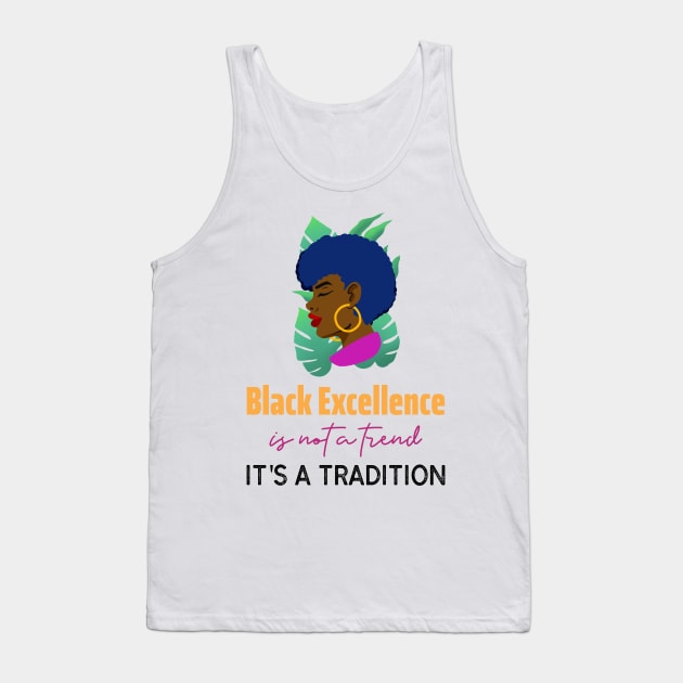 Black Excellence Tank Top by HeadsTurnerBoutique